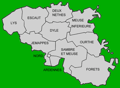 Les départements français en 1795