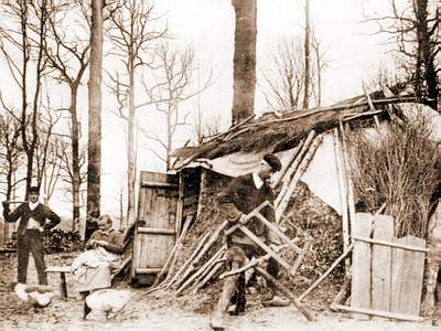 Habitations de bucherons, début XXe