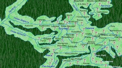 Reconstitution de l'ancien centre sidérurgique de Chimay entre les XIIeme et XIX eme siècle