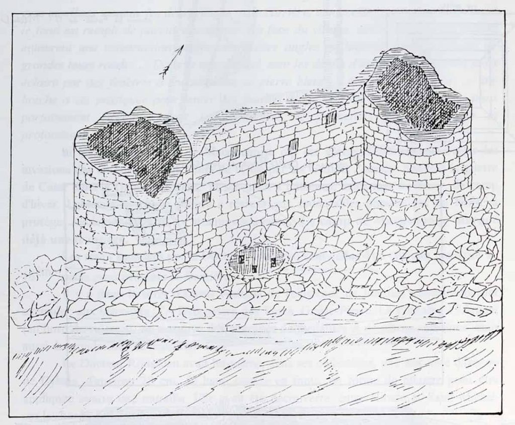 Le camp de Macquenoise vers 1880 - croquis Dr. Rousseau.