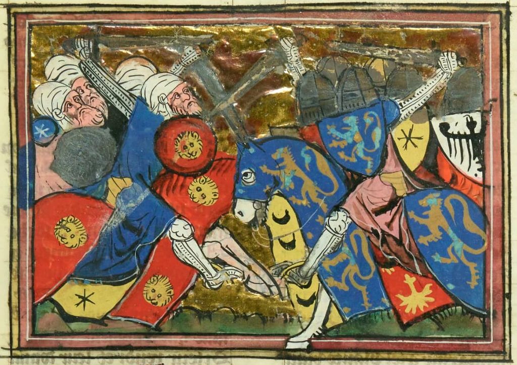 La prise de Jérusalem (1099). Guillaume de Tyr, Estoire d'Eracles, Paris, 1337. Paris, BnF, Français 22495, f.