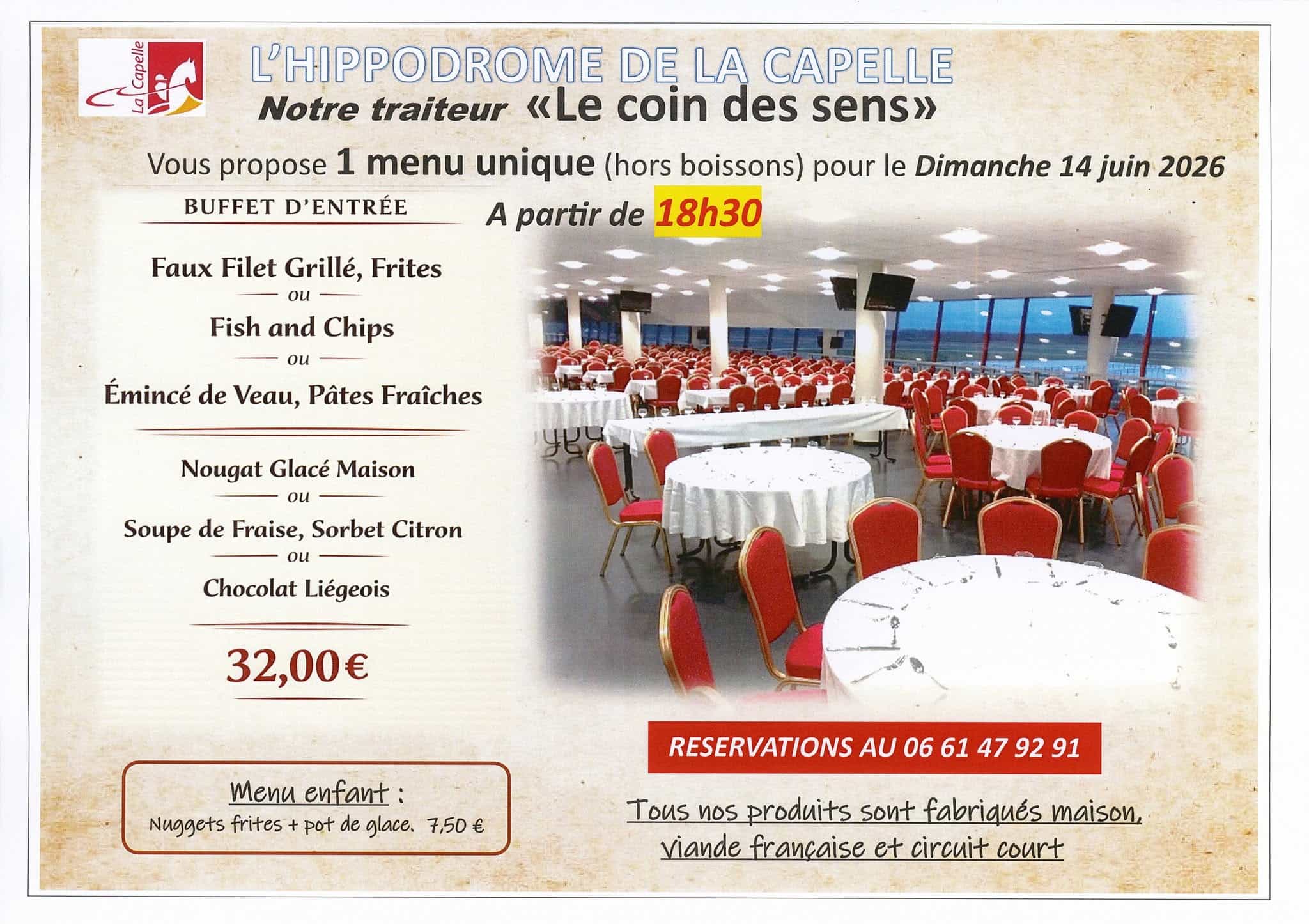 Affiche du prochain rendez-vous à l'Hippodrome de La Capelle