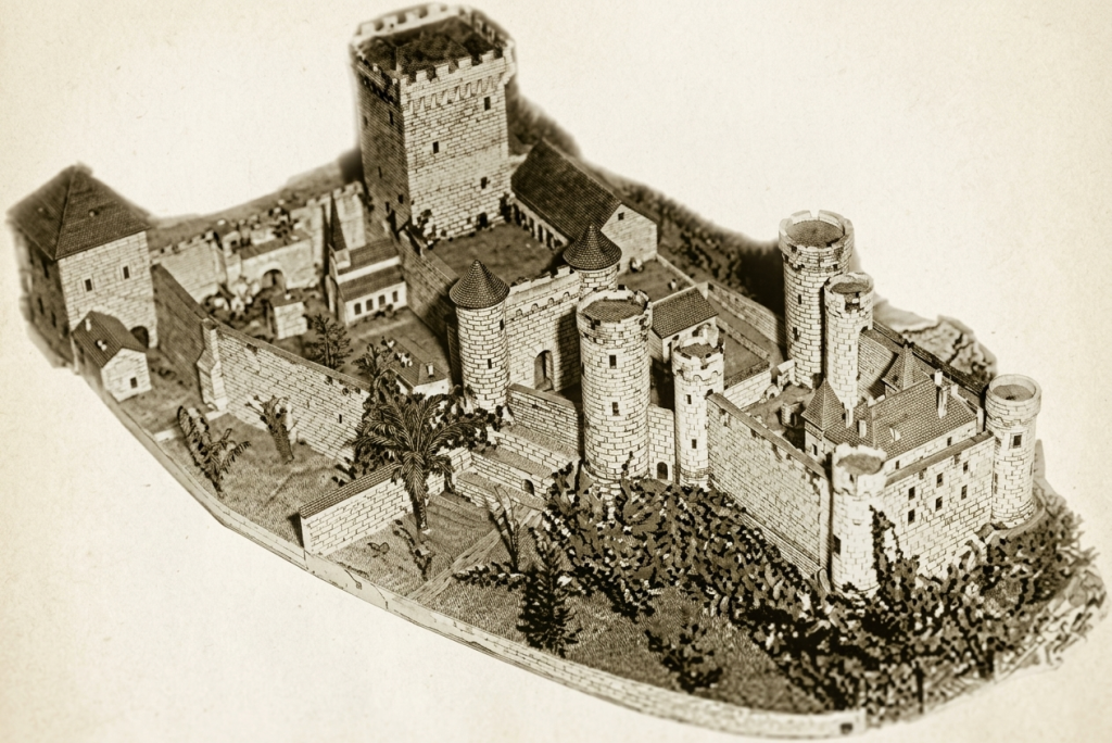 Maquette du château exposée au musée d'Hirson
