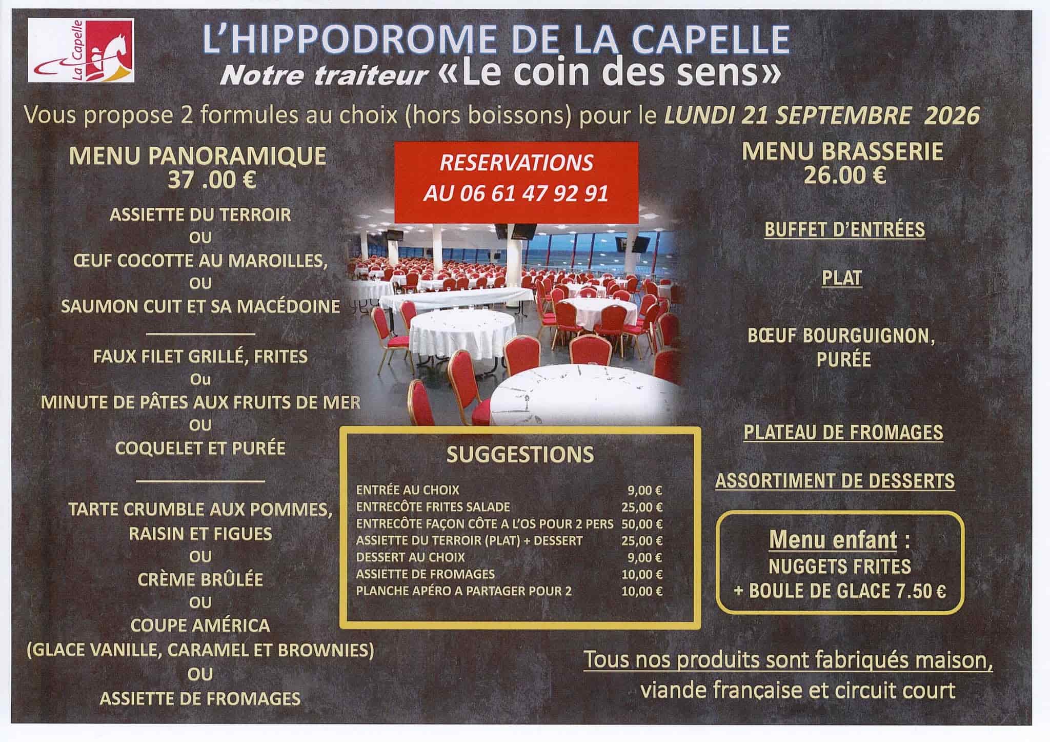 Affiche du prochain rendez-vous à l'Hippodrome de La Capelle