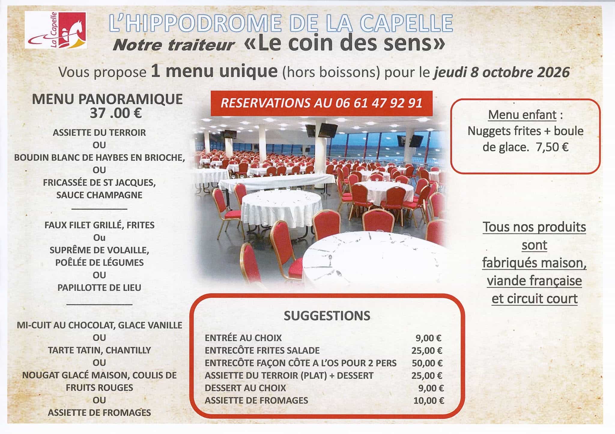 Affiche du prochain rendez-vous à l'Hippodrome de La Capelle